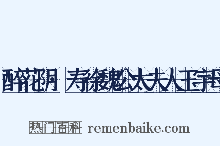 醉花阴·寿徐魏公太夫人玉宇母是什么意思的图片